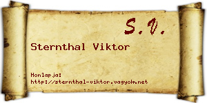 Sternthal Viktor névjegykártya